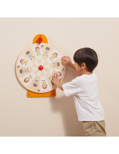 VIGA Tablica Ścienna Koło Pokaż Emocje i Wyraz Twarzy