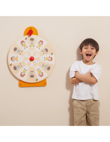 VIGA Tablica Ścienna Koło Pokaż Emocje i Wyraz Twarzy