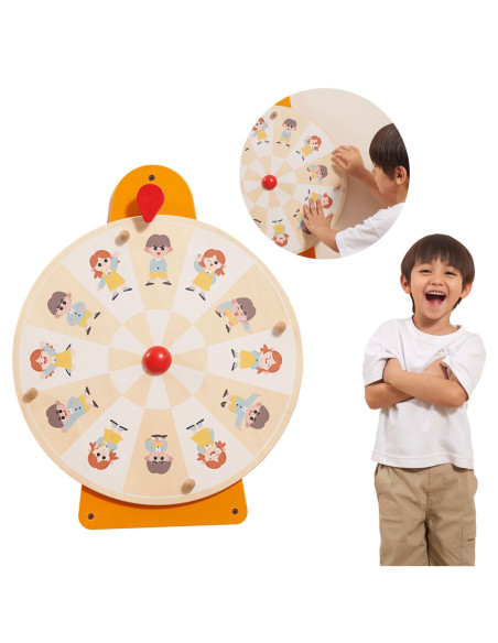 VIGA Tablica Ścienna Koło Pokaż Emocje i Wyraz Twarzy