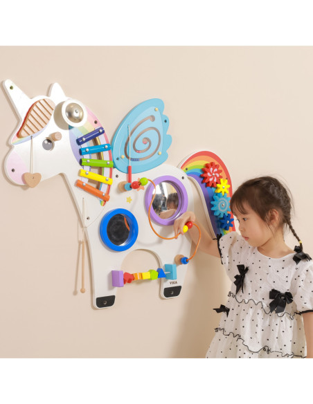 Viga Drewniana Tablica Sensoryczna Manipulacyjna Jednorożec