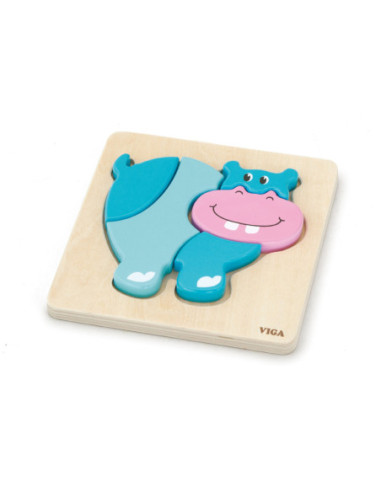 VIGA Pierwsze drewniane Puzzle maluszka Kaczka