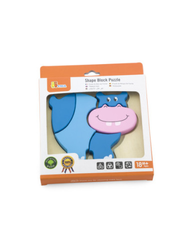 VIGA Pierwsze drewniane Puzzle maluszka Kaczka