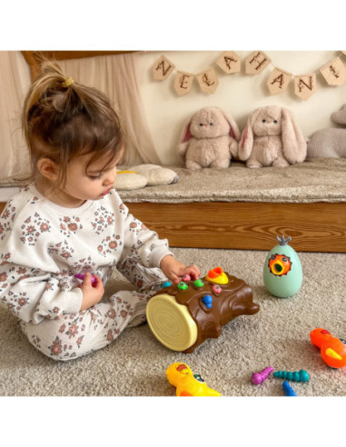 WOOPIE Gra Zręcznościowa Złap Robaczka + Skarbionka Wańka Wstańka Jajko