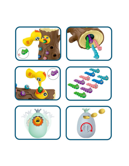 WOOPIE Gra Zręcznościowa Złap Robaczka + Skarbionka Wańka Wstańka Jajko