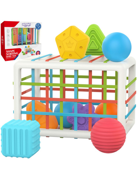 WOOPIE Elastyczna Kostka Sensoryczna Sorter dla Dzieci 13 el.