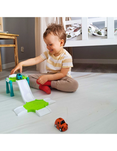 WOOPIE Tor Parking Garaż Samochodowy Zestaw Stacja Paliw Znaki Drogowe +  3 Auta