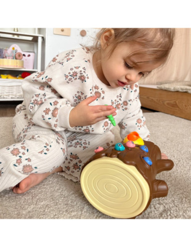 WOOPIE Magnetyczna Gra Zręcznościowa Złap Robaczka 2 Dzięcioły + 10 Robaczków