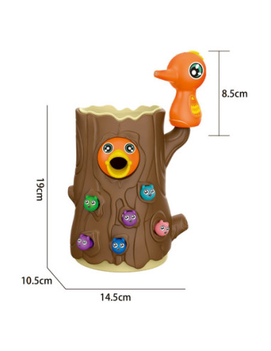WOOPIE Magnetyczna Gra Zręcznościowa Złap Robaczka 2 Dzięcioły + 10 Robaczków