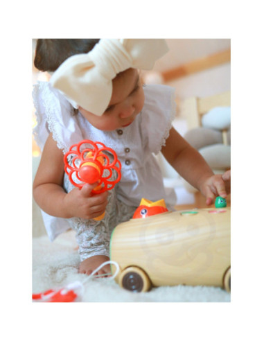 WOOPIE Gra Zręcznościowa Dzięcioł Wbijak Robaków 3w1 Wózek Ciągacz dla Niemowląt