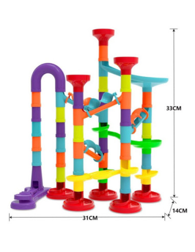 WOOPIE Kulodrom Tor Kulkowy Zestaw Spirala 76 el.