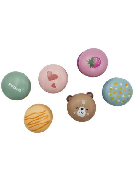 Viga PolarB Drewniane Ciastka Ciasteczka Cukiernia Zestaw Makaroników