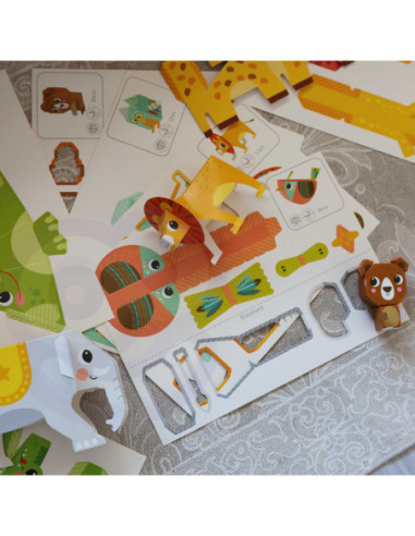 WOOPIE ART&FUN Zestaw Kreatywny Origami 3D Zrób to Sam 10 Zwierzaków