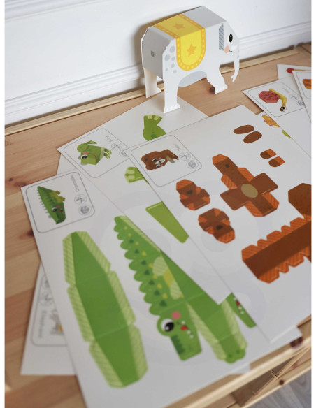 WOOPIE ART&FUN Zestaw Kreatywny Origami 3D Zrób to Sam 10 Zwierzaków