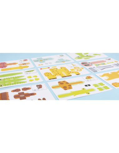 WOOPIE ART&FUN Zestaw Kreatywny Origami 3D Zrób to Sam 10 Zwierzaków