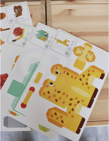 WOOPIE ART&FUN Zestaw Kreatywny Origami 3D Zrób to Sam 10 Zwierzaków