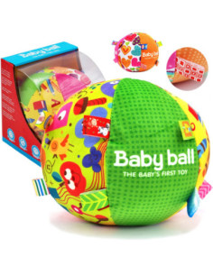 WOOPIE Miękka Sensoryczna Piłka z Wszywkami dla Malucha + Dźwięk