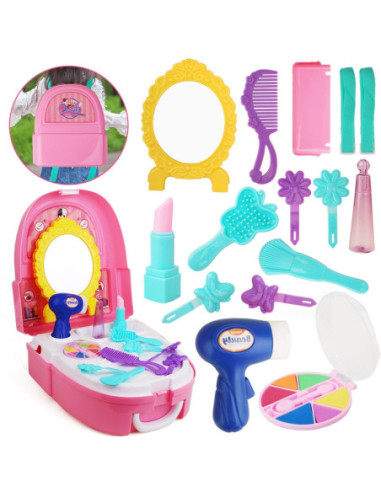 WOOPIE Zestaw Małej Księżniczki w Plecaku Toaletka 19 el.