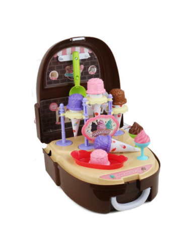 WOOPIE Zestaw Małego Kucharza Lodziarnia Sklepik w Plecaku 36 el.