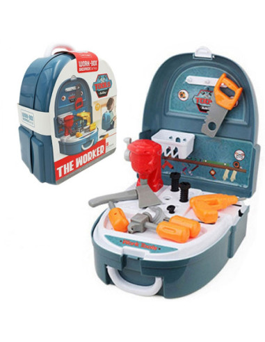 WOOPIE Zestaw Małego Majsterkowicza Warsztat w Plecaku 15 el.