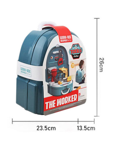 WOOPIE Zestaw Małego Majsterkowicza Warsztat w Plecaku 15 el.