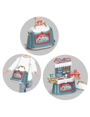 WOOPIE Zestaw Małego Lekarza Walizka 3w1 Torba 21 el.