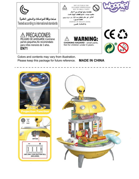 WOOPIE Sklep Fast Food 3w1 Plecak Projektor UFO