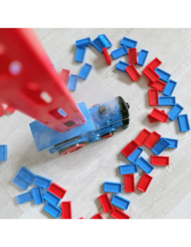 WOOPIE Elektryczna Ciuchcia Lokomotywa do Klocków Domino z Parą 80 el.