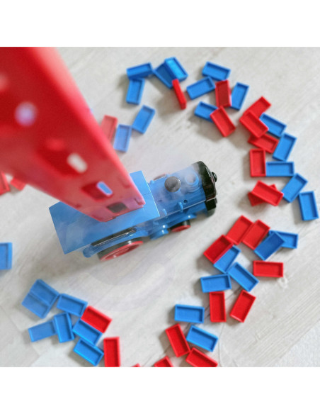 WOOPIE Elektryczna Ciuchcia Lokomotywa do Klocków Domino z Parą 80 el.