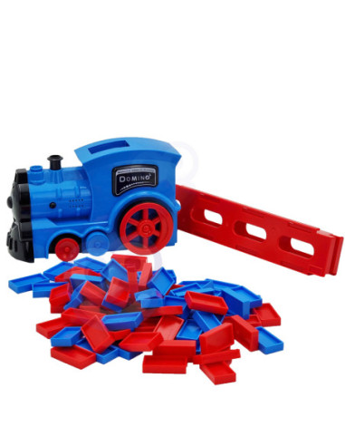 WOOPIE Elektryczna Ciuchcia Lokomotywa do Klocków Domino z Parą 80 el.