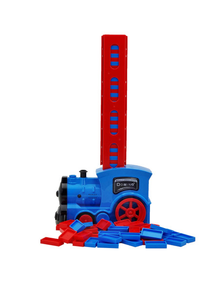 WOOPIE Elektryczna Ciuchcia Lokomotywa do Klocków Domino z Parą 80 el.