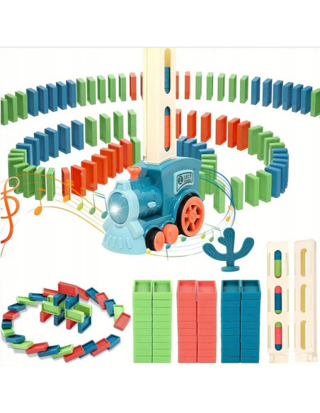 WOOPIE Elektryczna Ciuchcia Lokomotywa do Klocków Domino 62 el.