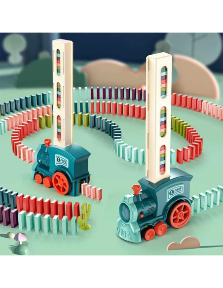 WOOPIE Elektryczna Ciuchcia Lokomotywa do Klocków Domino 62 el.