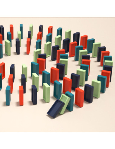 WOOPIE Elektryczna Ciuchcia Lokomotywa do Klocków Domino 62 el.