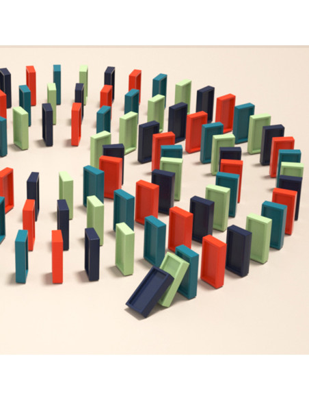 WOOPIE Elektryczna Ciuchcia Lokomotywa do Klocków Domino 62 el.