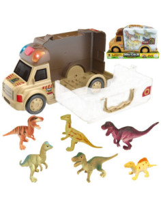 WOOPIE Set Car 2in1 Suitcase + Dinosaurs Figures 6 pcs.