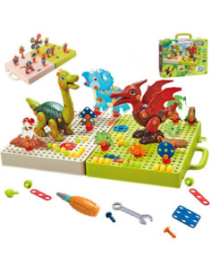 WOOPIE Dinosaurs Building Blocks to Screw 3D Set