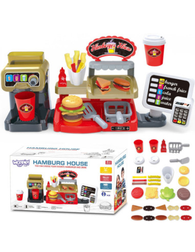 WOOPIE Fast Food XXL Sklep Restauracja Kasa + Dystrybutor Napojów