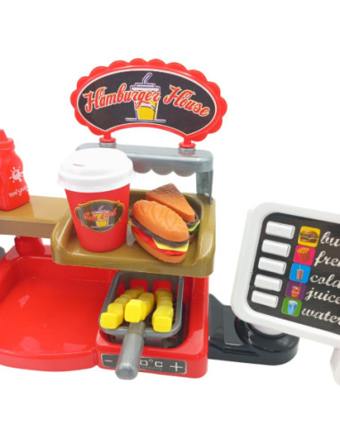 WOOPIE Fast Food XXL Sklep Restauracja Kasa + Dystrybutor Napojów