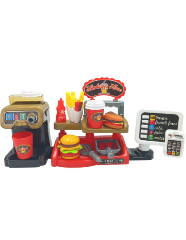 WOOPIE Fast Food XXL Sklep Restauracja Kasa + Dystrybutor Napojów