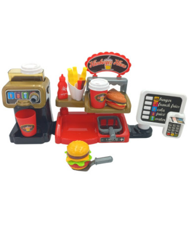 WOOPIE Fast Food XXL Sklep Restauracja Kasa + Dystrybutor Napojów