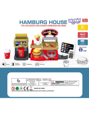 WOOPIE Fast Food XXL Sklep Restauracja Kasa + Dystrybutor Napojów