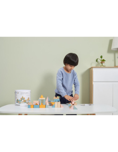Viga PolarB Drewniane Klocki Bloki Miejskie 50 elementów Montessori