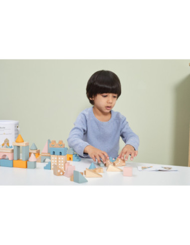 Viga PolarB Drewniane Klocki Bloki Miejskie 50 elementów Montessori