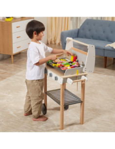 VIGA Duży Drewniany Grill dla Dzieci + 47  Akcesoriów 2