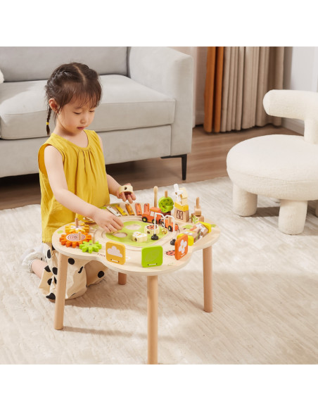 Viga PolarB Stół Stolik Edukacyjny Aktywności Piramidka Cymbałki Sensoryka Montessori