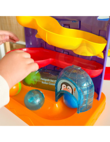 WOOPIE Tor Kulkowy Kulodrom 3w1 Wbijak z Młoteczkiem Zjeżdżalnia dla Samochodzików