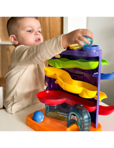 WOOPIE Tor Kulkowy Kulodrom 3w1 Wbijak z Młoteczkiem Zjeżdżalnia dla Samochodzików