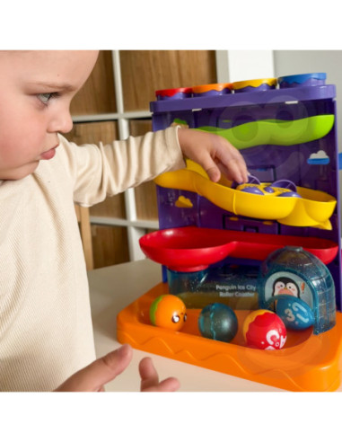 WOOPIE Tor Kulkowy Kulodrom 3w1 Wbijak z Młoteczkiem Zjeżdżalnia dla Samochodzików