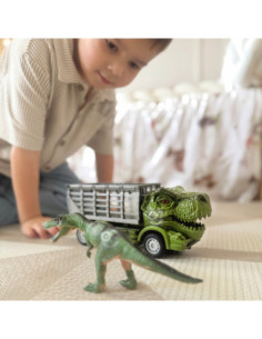 WOOPIE Samochód Zdalnie Sterowany RC Dinozaur Zielony + Figurka 2