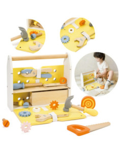 CLASSIC WORLD Wooden Tool Set Box 15 pcs.